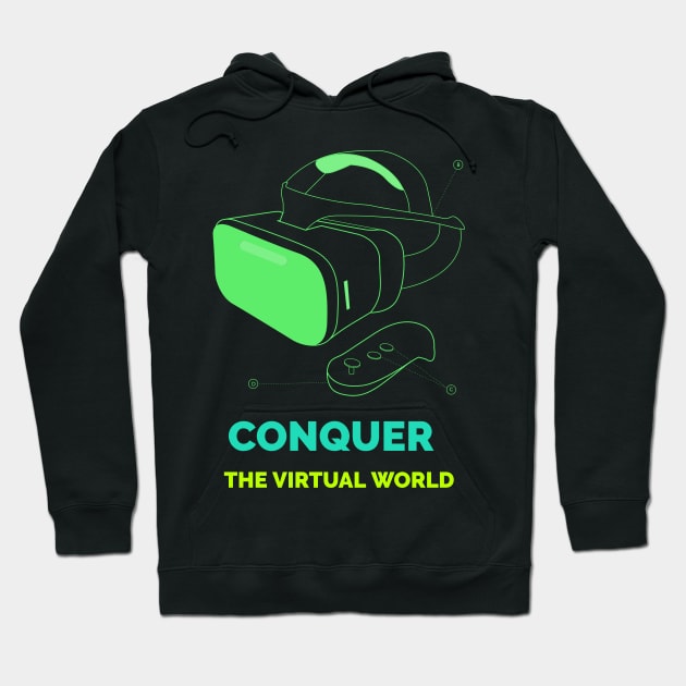 Conquer The Virtual World Gaming Hoodie by Latest Trendy Apparel 